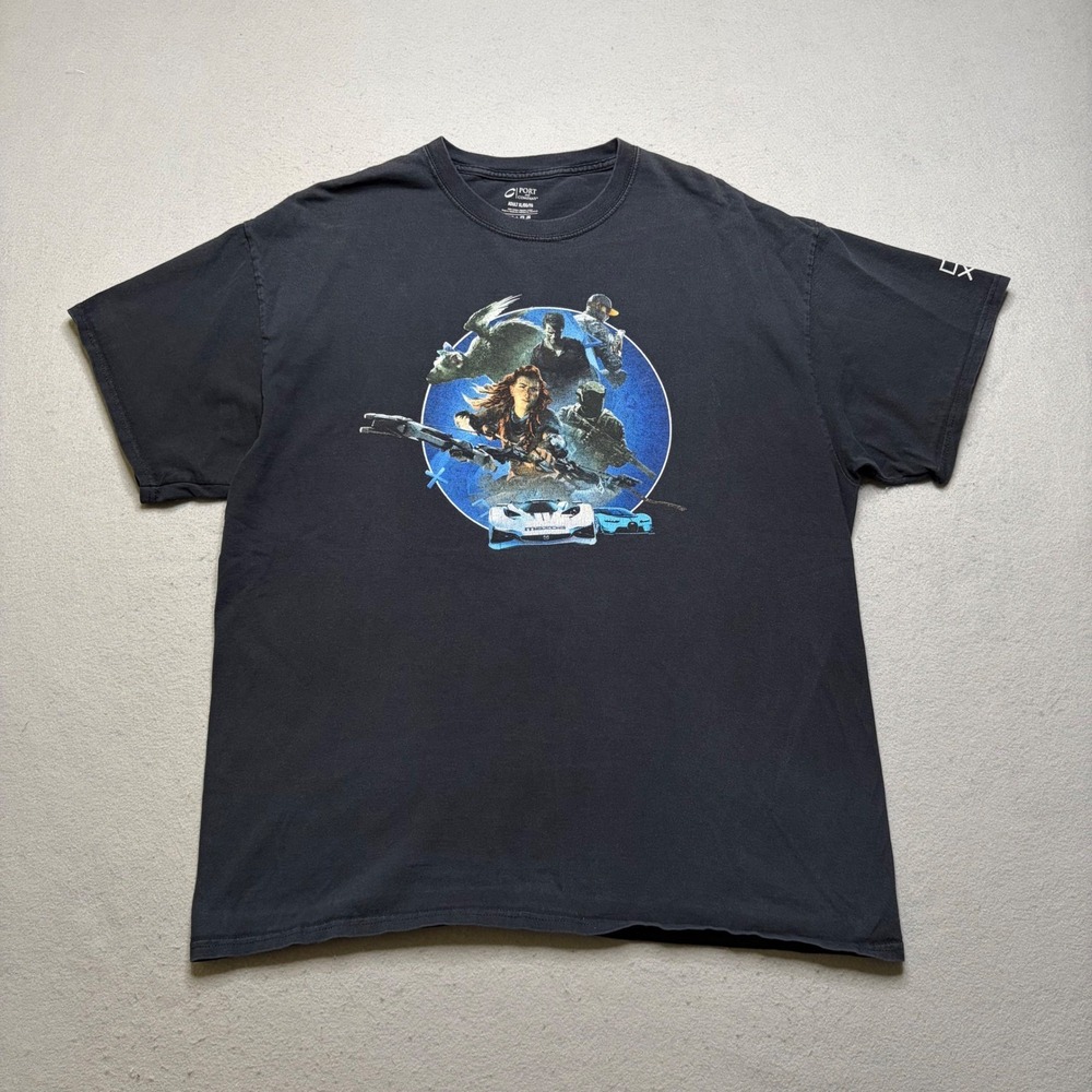 Port‎ and Company T-Shirt Mens XL Black PlayStation Experience 2016 Graphic Tee